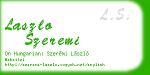 laszlo szeremi business card