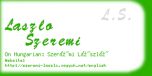 laszlo szeremi business card